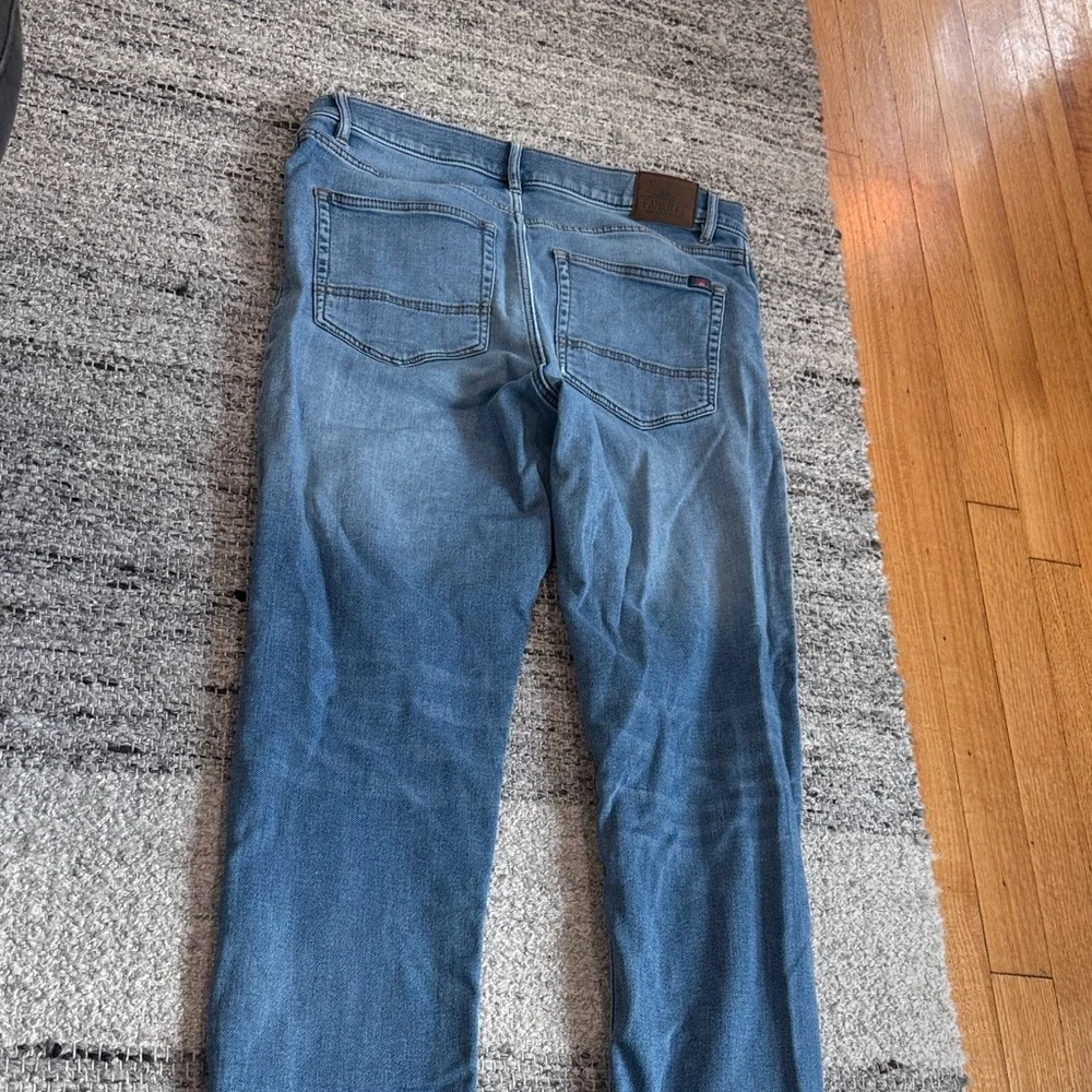 Faherty Stretch Terry Five-Pocket Jean Light Blue Jeans